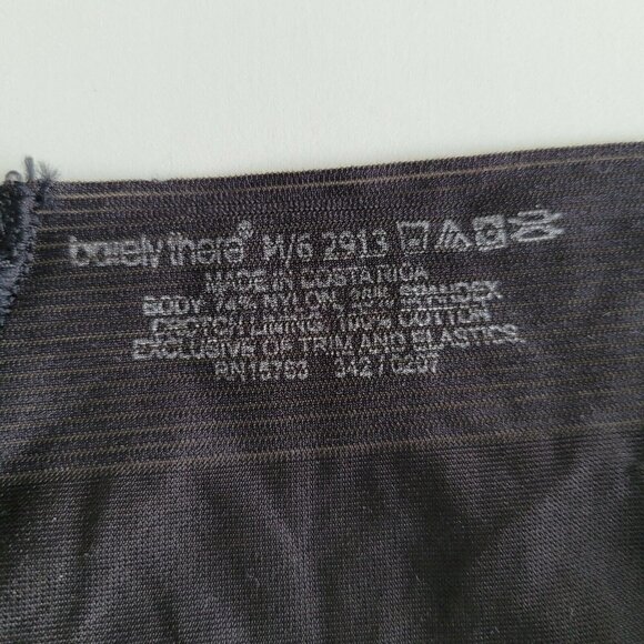 Vintage Barely There Panties Hi Cut Flawless Fit Ultrasleek 2913 Black M/6 NWT - Picture 8 of 9